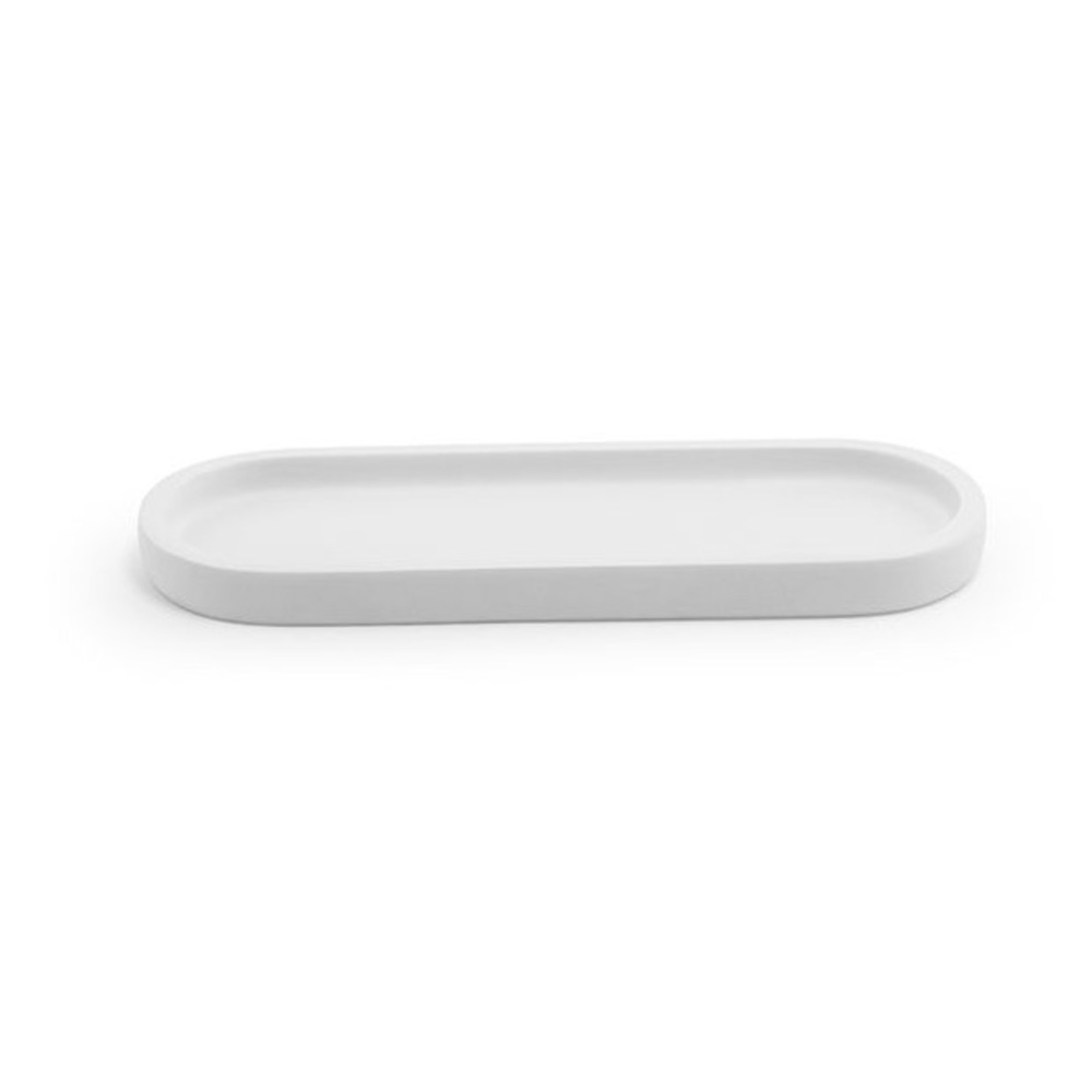 ROOM 360 Miami Heavy Concrete White Tray Vanity Amenity Dish Minimalist Decor